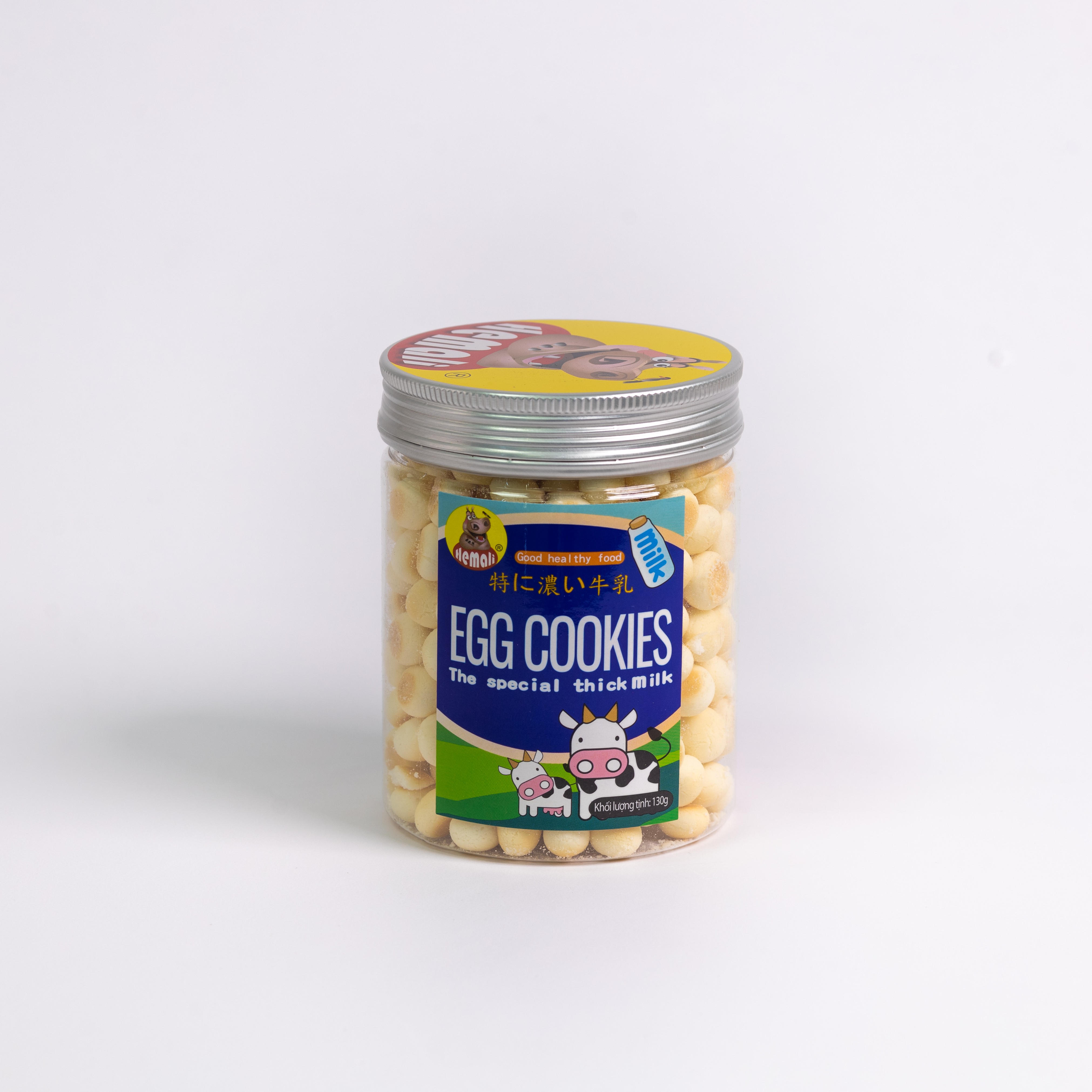 Bánh trứng Hemali - vị Sữa hũ tròn -130g