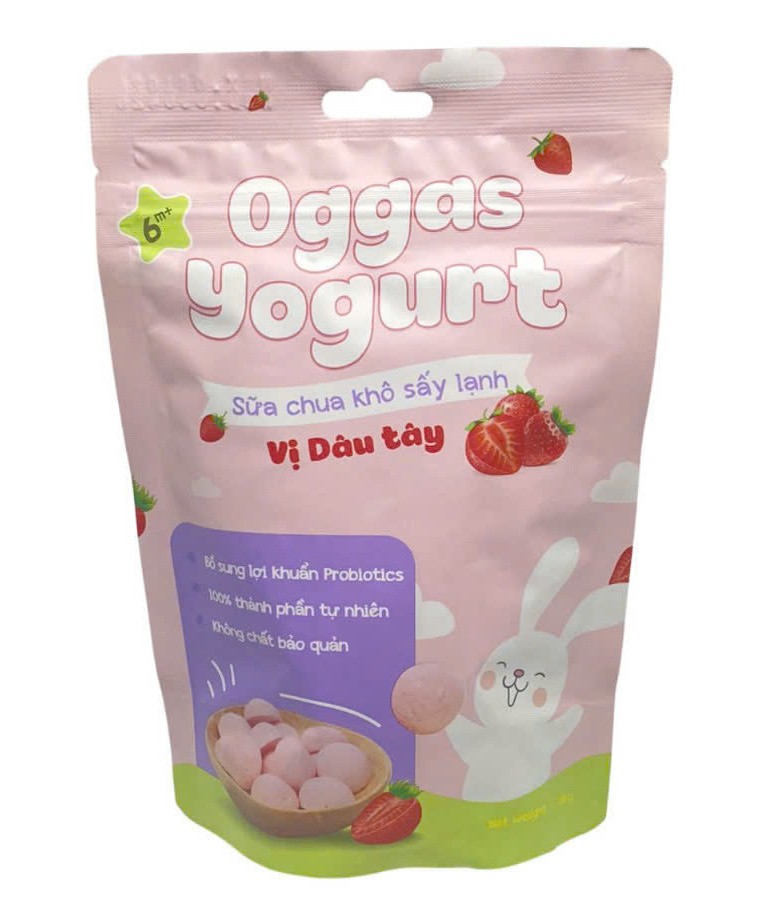 Sữa chua khô sấy lạnh Oggas Yogurt vị dâu tây