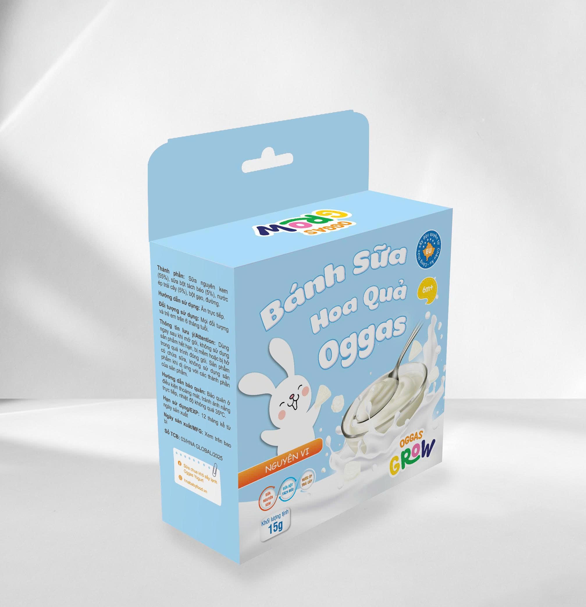 Bánh sữa hoa quả  Oggas  - vị Nguyên Bản